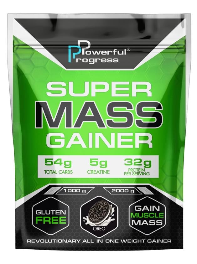 Гейнер високобілковий Powerful Progress Super Mass Gainer 2 кг Орео (10838-10)