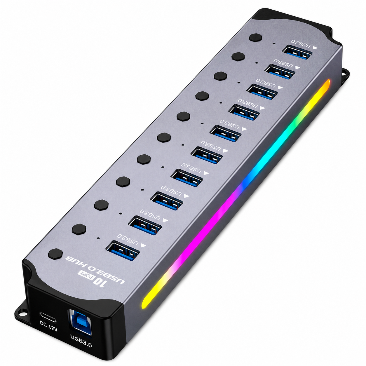 Хаб на 10 портів USB 3.0 з RGB підсвічуванням (1015-823-00) Хаб на 10 портів USB 3.0 з RGB підсвічуванням (1015-823-00)