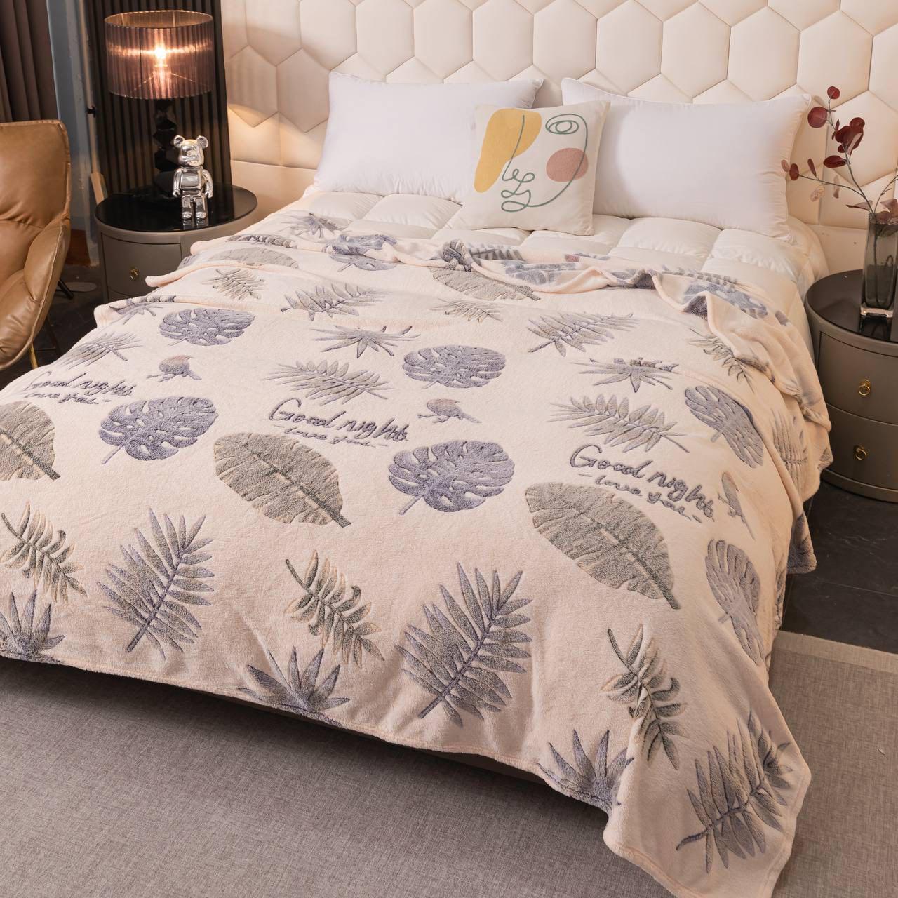 Плед-покривало Malloory Home Плюшевий з мікрофібри 200x230 см Бежевий (1873-5) - фото 2