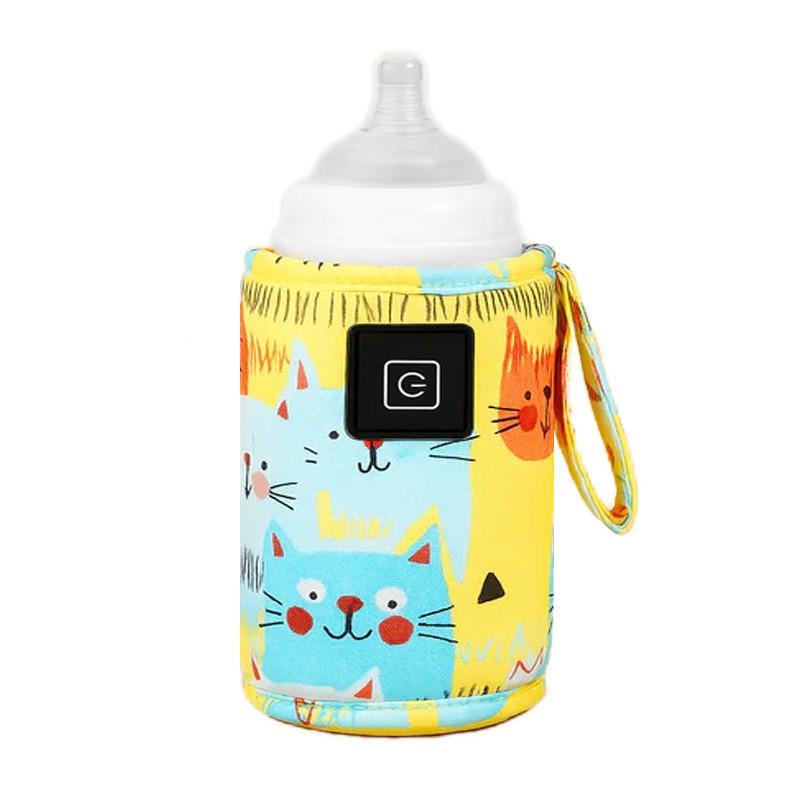 Підігрівач для дитячої пляшечки Lesko AQW5G Cats USB портативний/3 режима Turquoise (28953146)