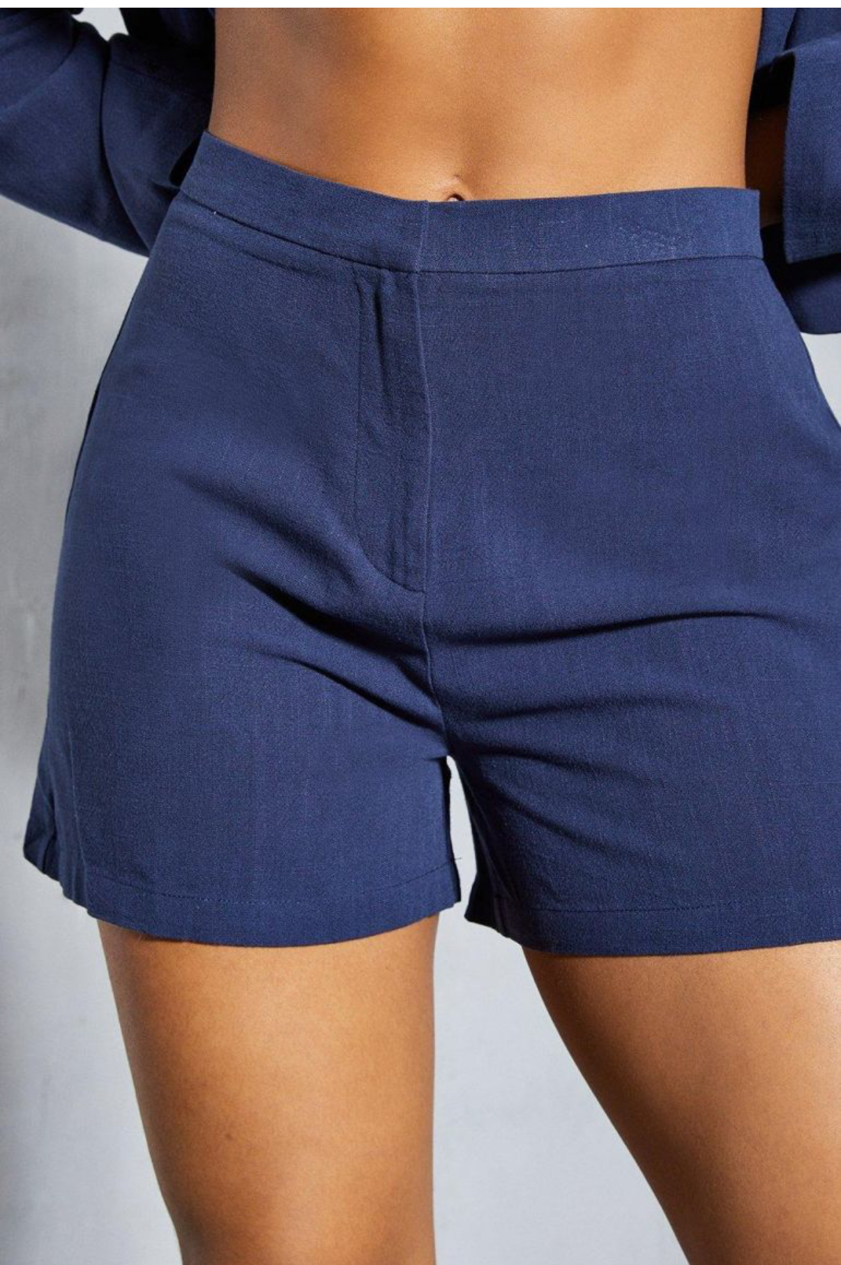 Костюм Misspap піджак/шорти льон/віскоза Cиній (29467803) - фото 4