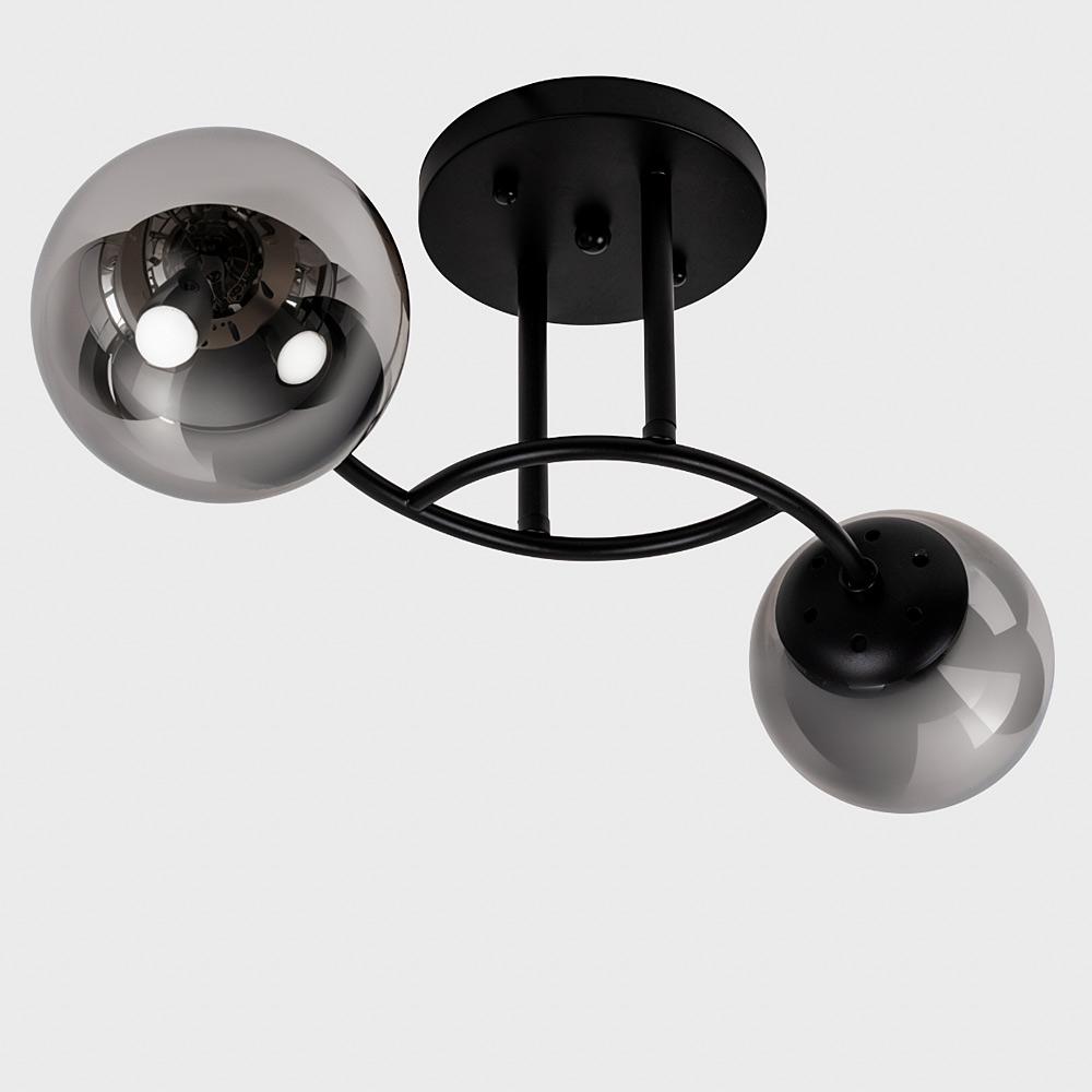 Люстра потолочная Light House SRS-19068/2 Черный/Дымчатый