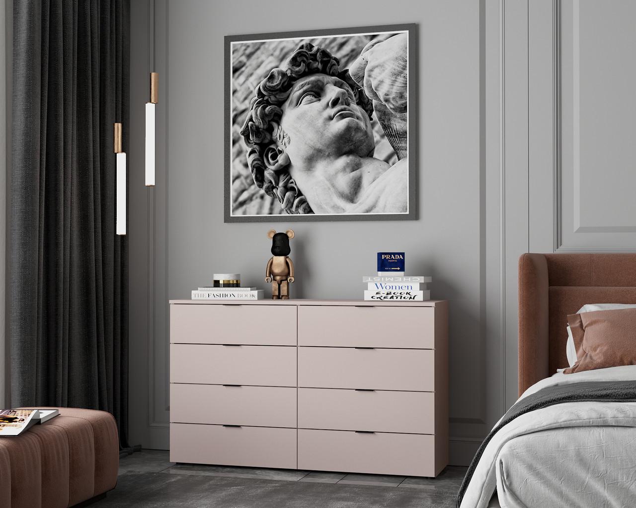 Комод Doros Рон 8 DRS-011776 8 ящичков 130х38х81 см Кашемир (41516171) - фото 2