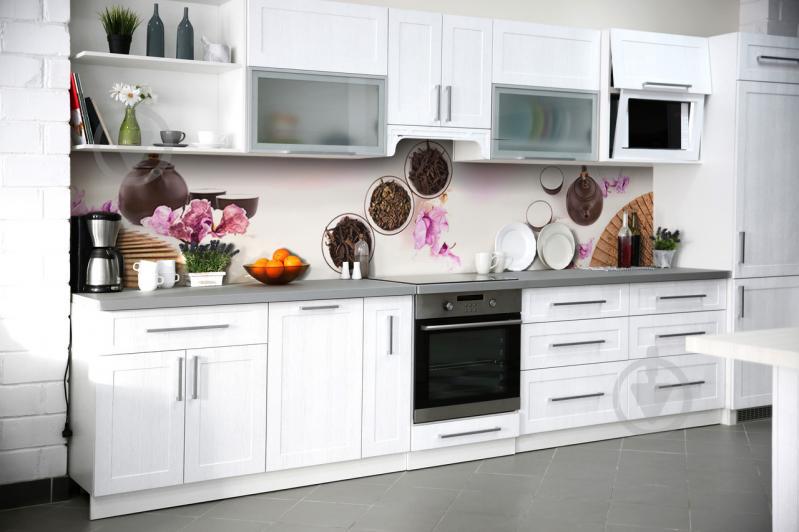 Скинали на кухню Zatarga «Чайный набор» 600х2500 мм виниловая 3Д наклейка кухонный фартук самоклеящаяся Z180428 - фото 4 Скинали на кухню Zatarga «Чайный набор» 600х2500 мм виниловая 3Д наклейка кухонный фартук самоклеящаяся Z180428 - фото 4