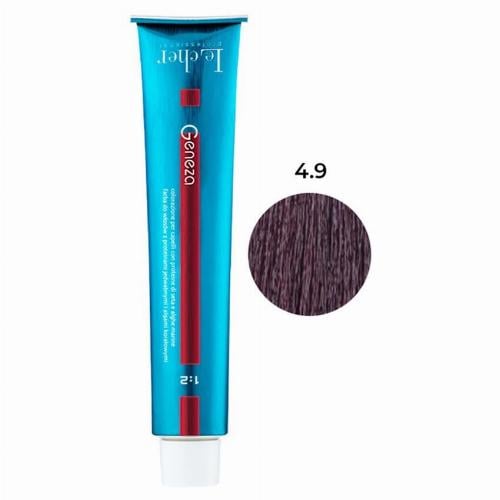 Крем-фарба для волосся професійна стійка аміачна Le Cher Geneza 100 мл 4.9 (4BC) з протеїнами шовку (2502538758)
