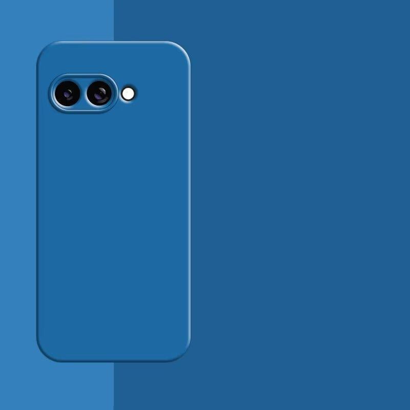 Силиконовый чехол для Google Pixel 9a (с микрофиброй внутри) Синий