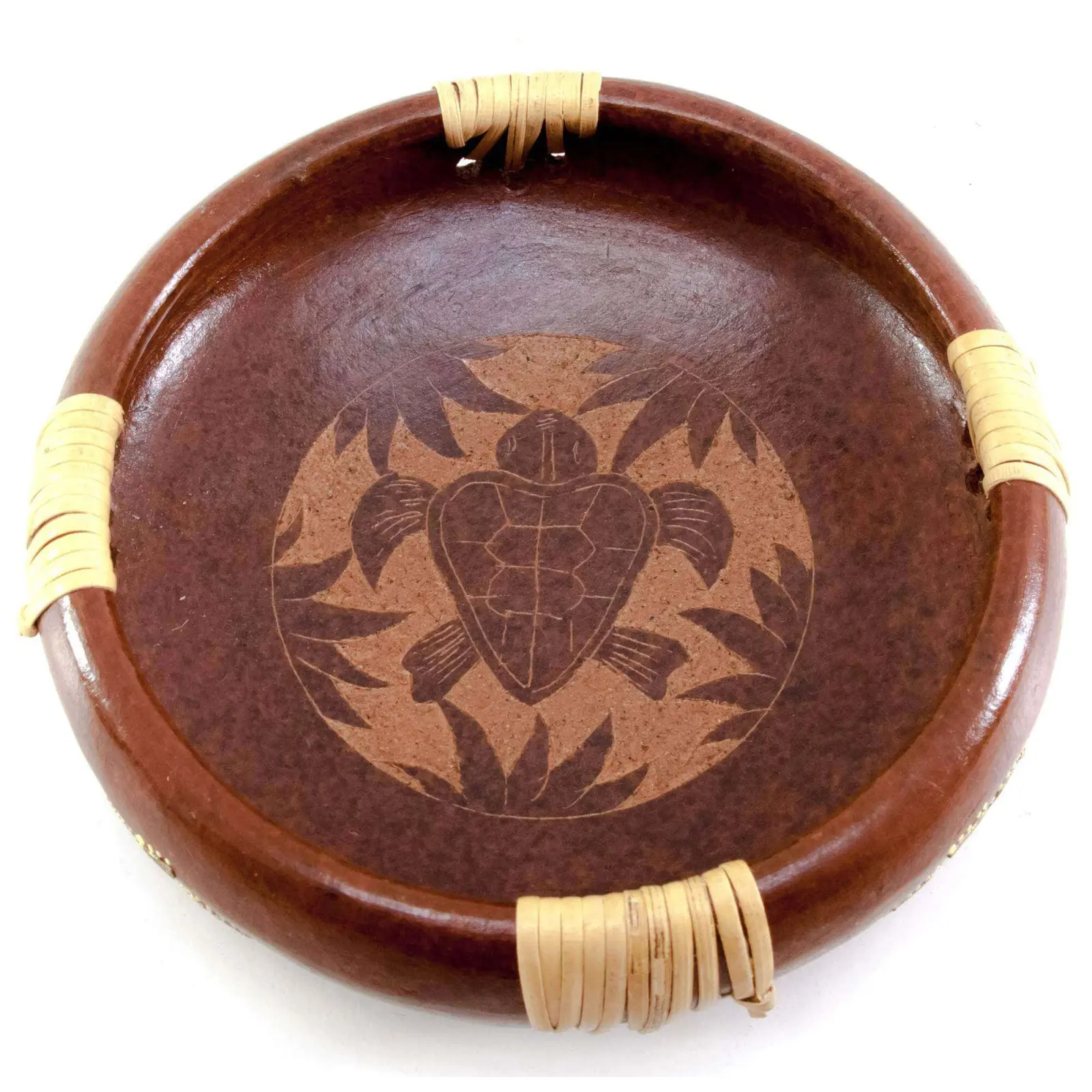 Блюдо теракотове Черепаха d-16,5 h-4,5 см (30293B)