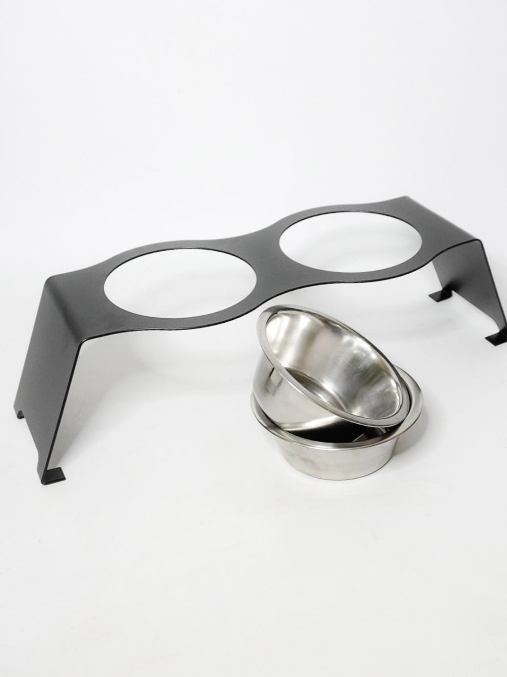 Кормушка My friend для котів на 2 миски метал 80 мм 0,2 л Чорний (1024572к) - фото 2