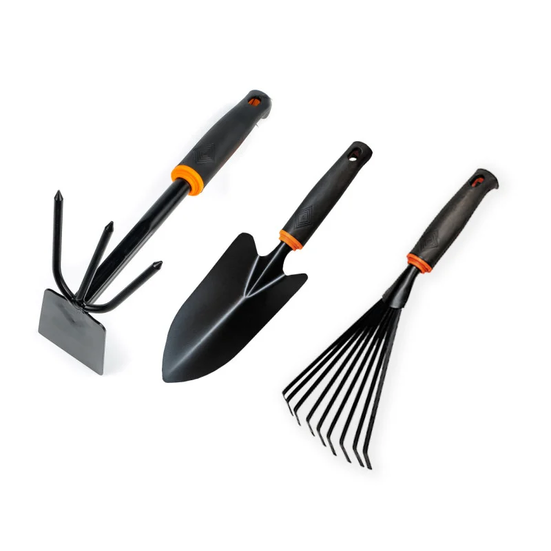 Набір садових інструментів Polax лопатка садова/мотика та граблі віялові (770-28)