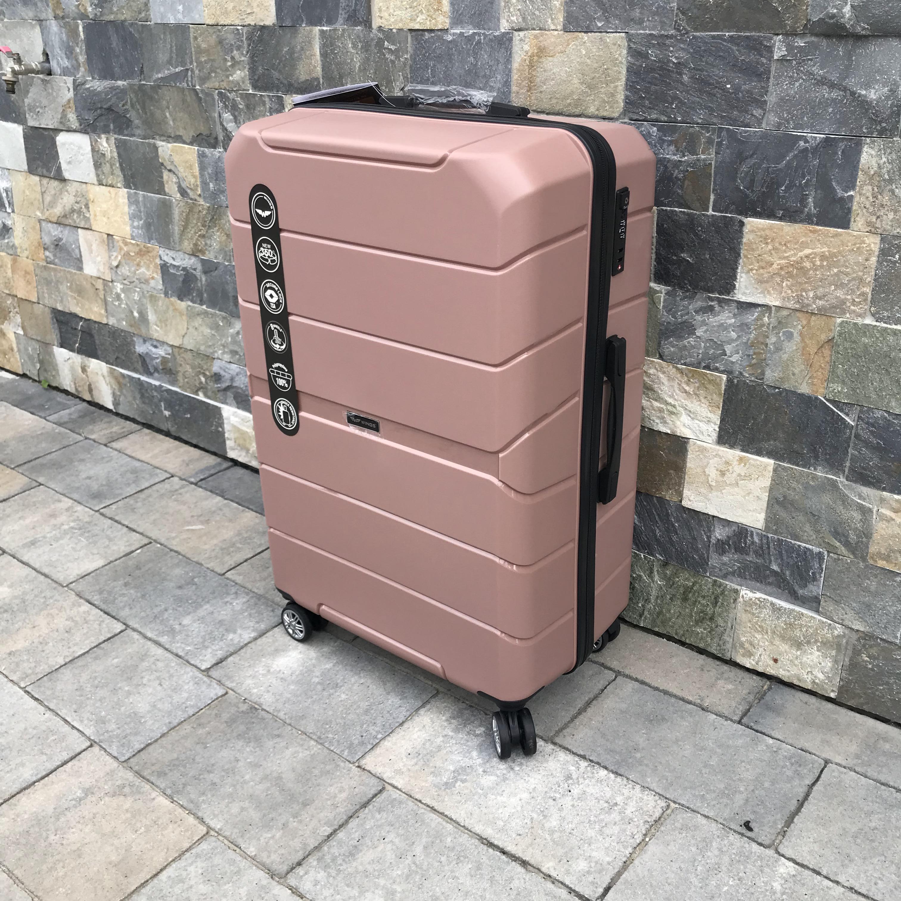 Валіза дорожня з поліпропілену Wings PP05 L Рожеве золото (7035899) - фото 2 Валіза дорожня з поліпропілену Wings PP05 L Рожеве золото (7035899) - фото 2