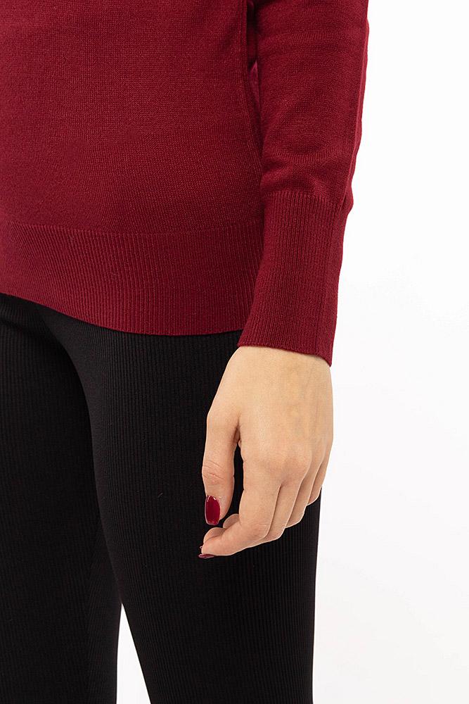 Джемпер жіночий ЦБ-00200005 р. 42 Бордовий (SKT000867374) - фото 2 Джемпер жіночий ЦБ-00200005 р. 42 Бордовий (SKT000867374) - фото 2