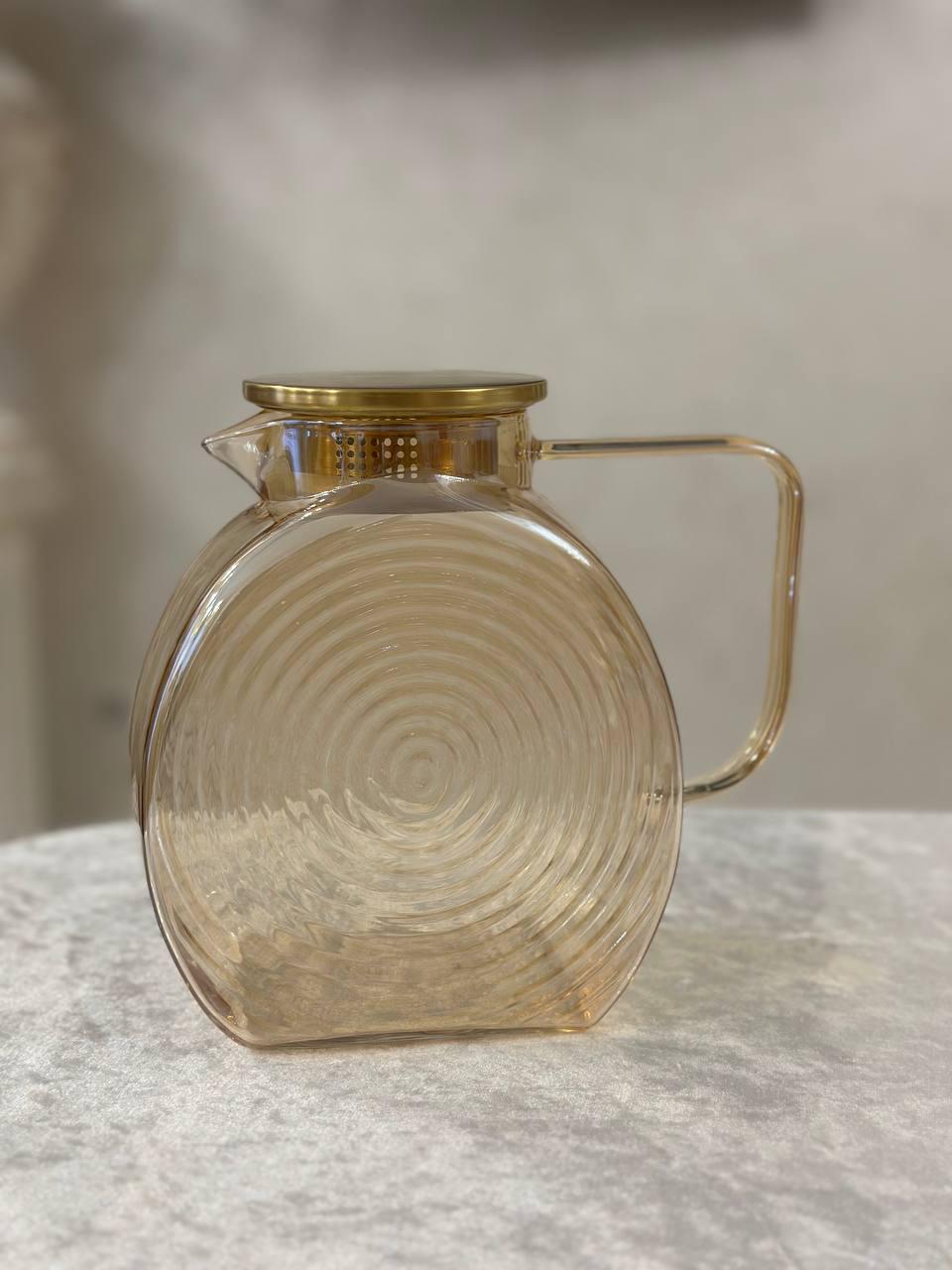 Кувшин для напитков Vittora Ciao VT-5903-1800 стекло 1,8 л Золотистый (VT-5903-1800) - фото 2