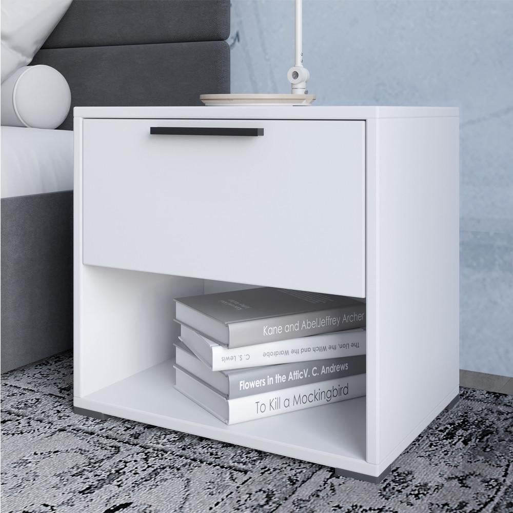 Тумба прикроватная Lion Краш с выдвижным ящиком Нимфея альба белый (Lion-044130)