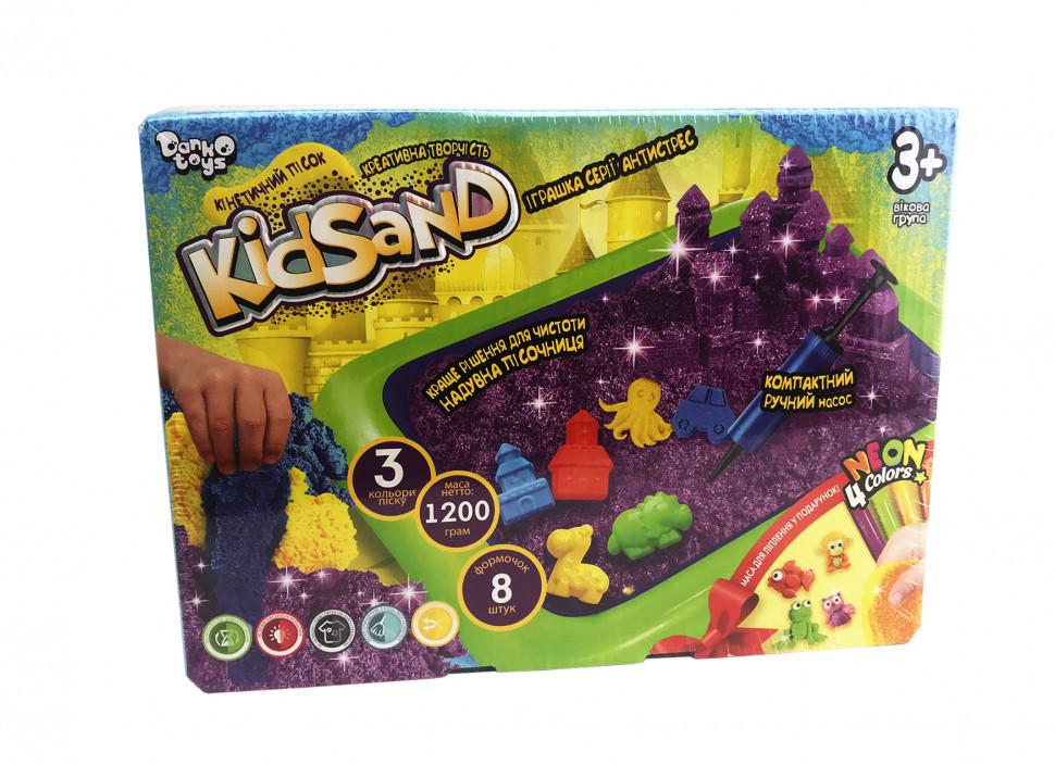 Кінетичний пісок Danko Toys KіdSand 8096DT набір піску з пісочницею 1200 г (RLT7028)