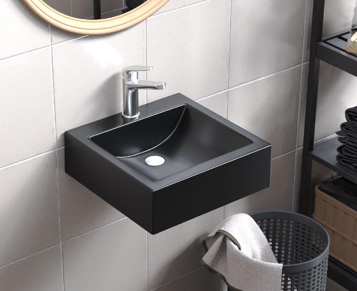 Умывальник подвесной Status Sektor 40 Black (880)