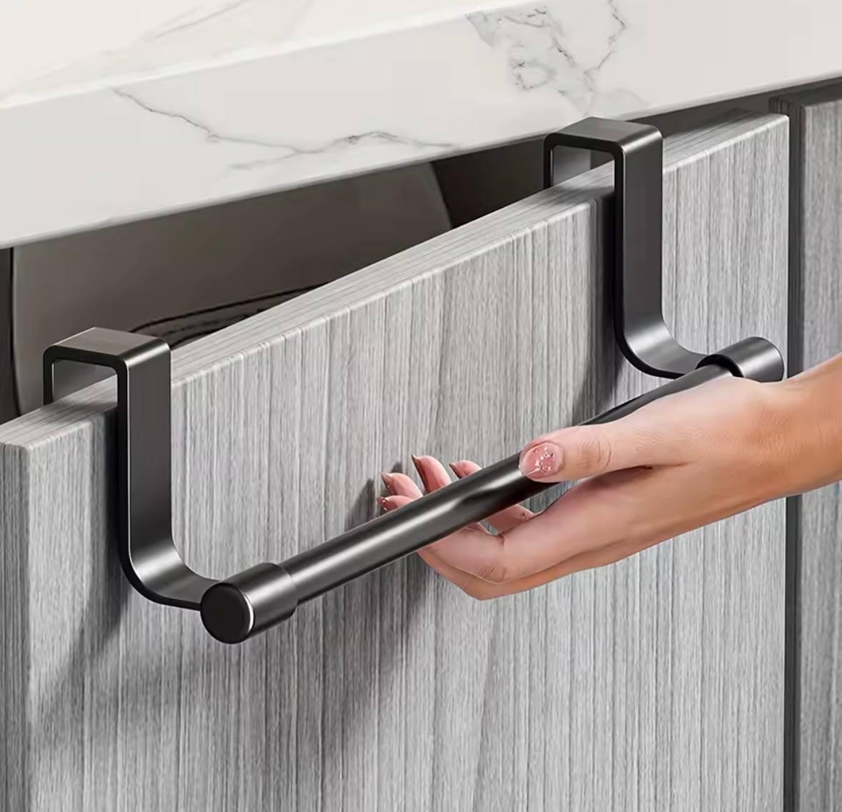 Держатель для полотенец на дверцу шкафа 20 см Черный - фото 2 Держатель для полотенец на дверцу шкафа 20 см Черный - фото 2