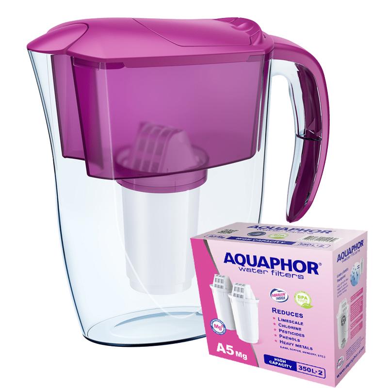 Фильтр-кувшин Аквафор Смайл два модуля А5Mg Магний Цикломен (555542)