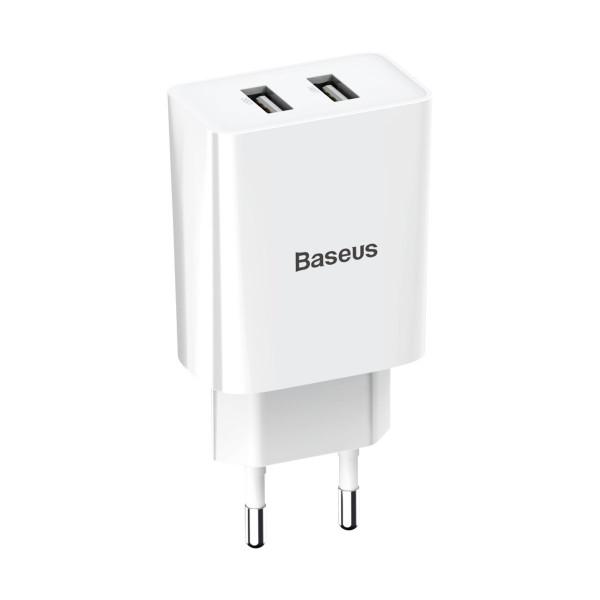 Зарядное устройство Baseus Speed Dual 2.1 A 10.5 W White (CCFS-R02) - фото 5