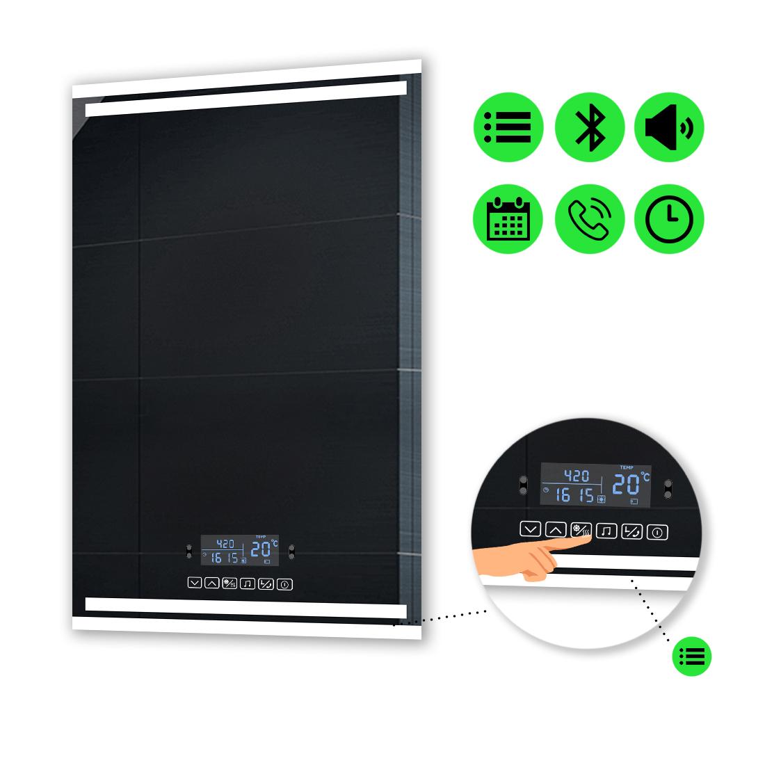 Зеркало с LED подсветкой Mirta с Smart-блоком 110x70 см (Mirta102)