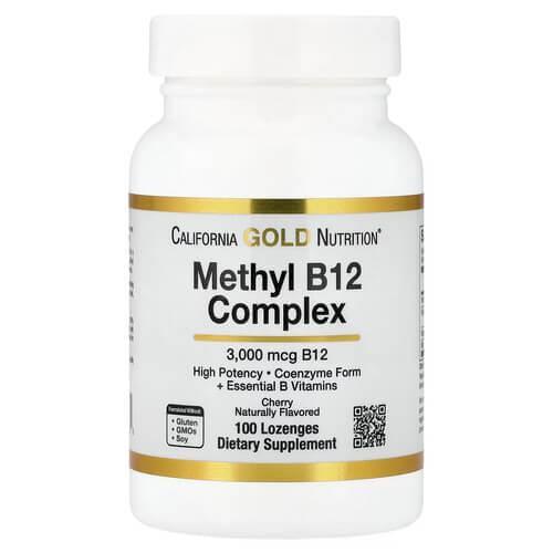 Кобаламин California Gold Nutrition Methyl B12 Complex 3,000 mcg 100 жевательных табл. (CGN-02353)