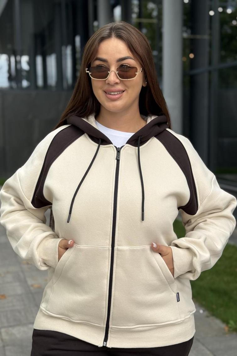 Костюм женский М205.4 на флисе M Коричневый/Бежевый (1010-1-61) - фото 3