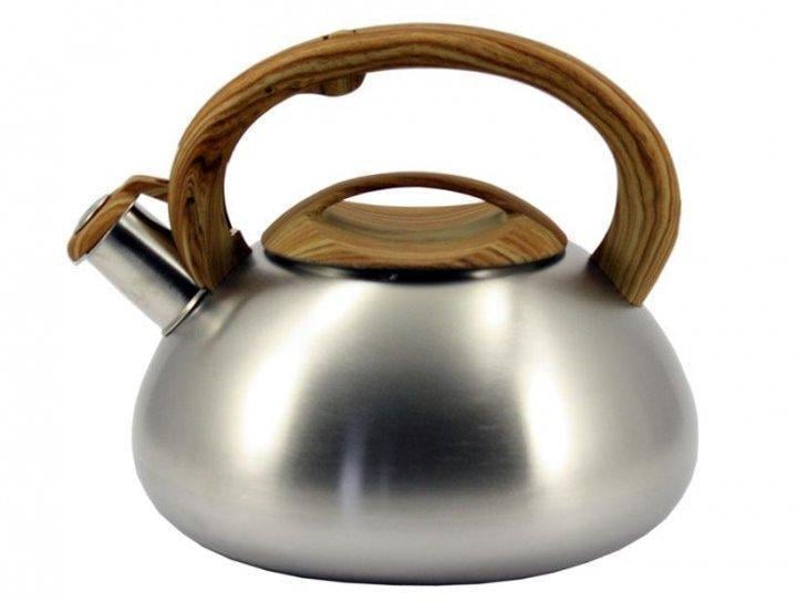 Чайник ZAUBERG из нержавеющей стали со свистком 3 л Коричневый (ZB-006)