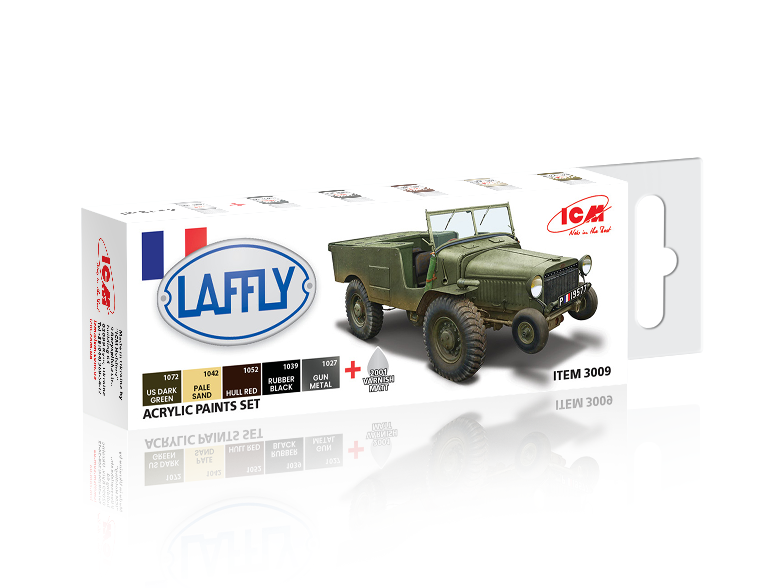 Набор акриловых красок ICM для LAFFLY V15T (3009)