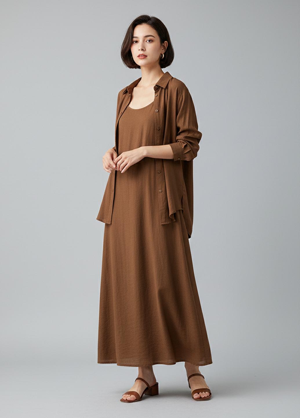 Костюм-двійка жіночий літній сукня та сорочка L (GF-12) - фото 1