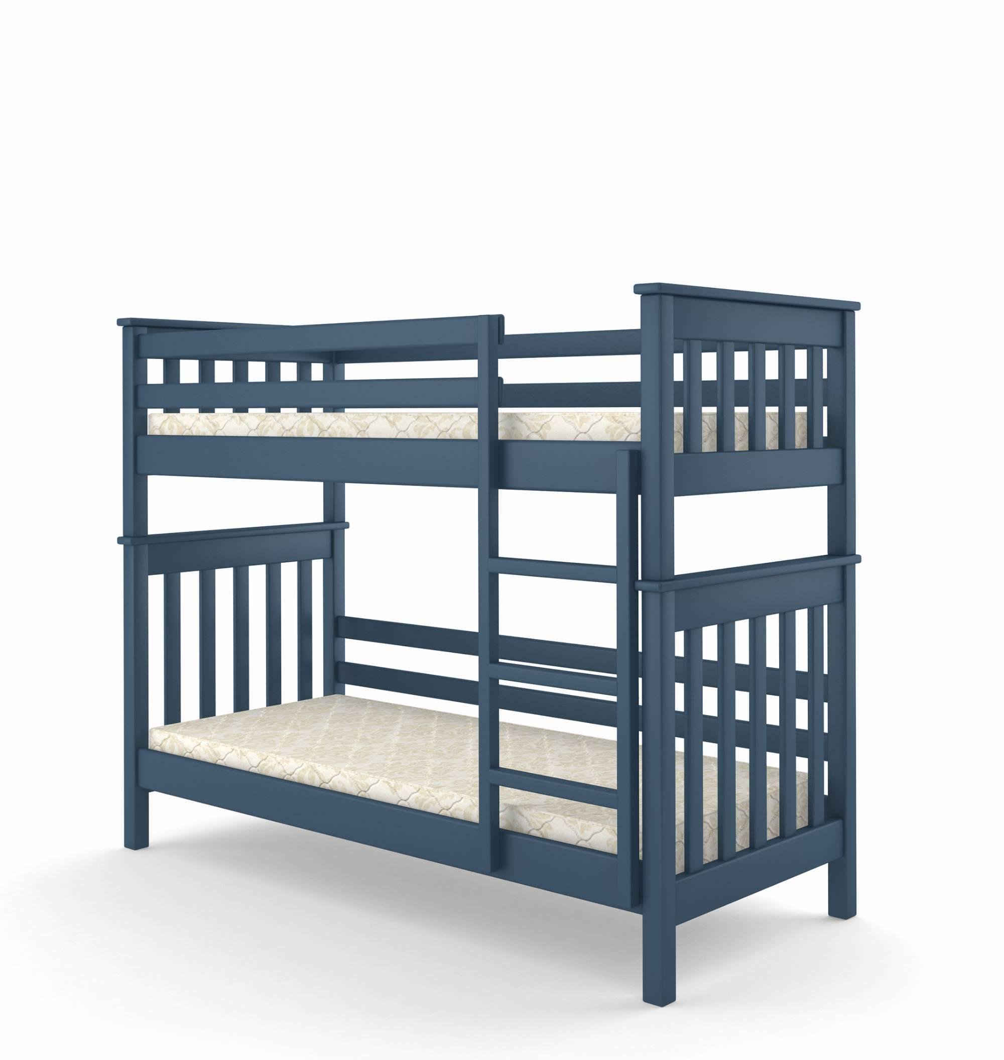 Ліжко двоярусне дерев'яне Mebigrand Скандинавія S 7010 R 90B Міні 70x190 см Синій (MBG-2357)