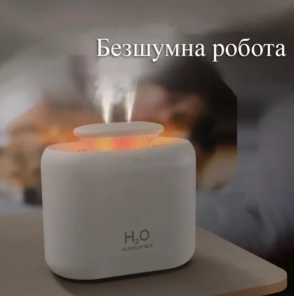 Увлажнитель воздуха ультразвуковой Wi-A12 USB с подсветкой двойным распылением 3 л Белый - фото 5