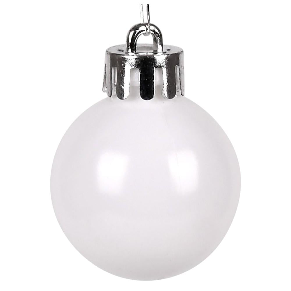 Набор игрушек на елку глянец 9191W3 однотонные пластиковые 200 шт. 8 см Белый Набор игрушек на елку глянец 9191W3 однотонные пластиковые 200 шт. 8 см Белый