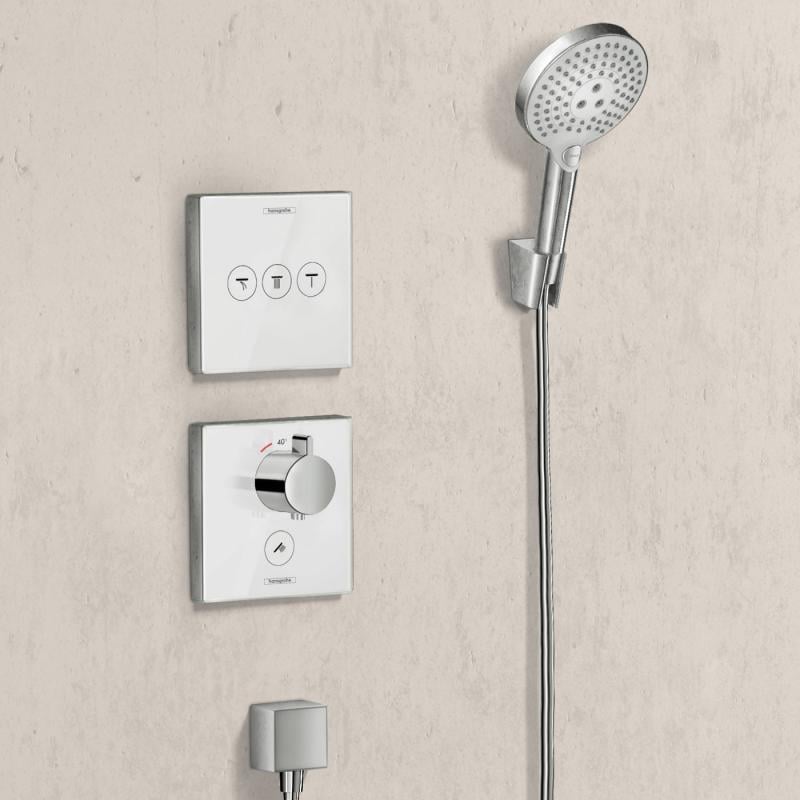 Наружная часть смесителя Hansgrohe ShowerSelect 15735400 с термостатом Белый/хром (117039) - фото 3