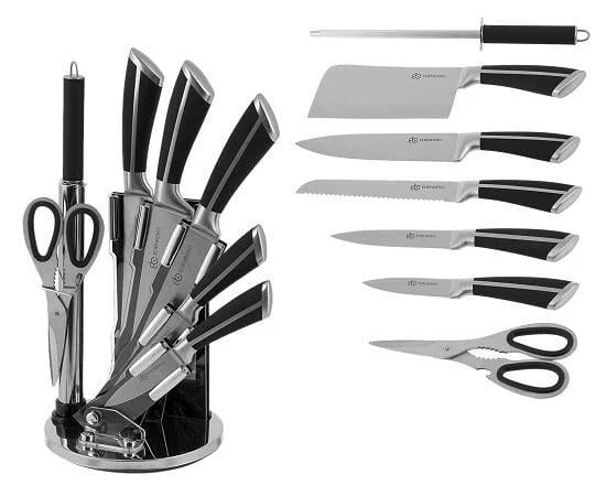 Ножі Edenberg EB-3611 на підставці нержавіюча сталь 9 пр. (EB-3611) - фото 2