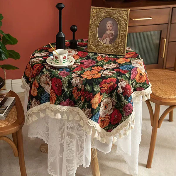 Скатерть с бахромой Q00425 90x90 см - фото 7 Скатерть с бахромой Q00425 90x90 см - фото 7