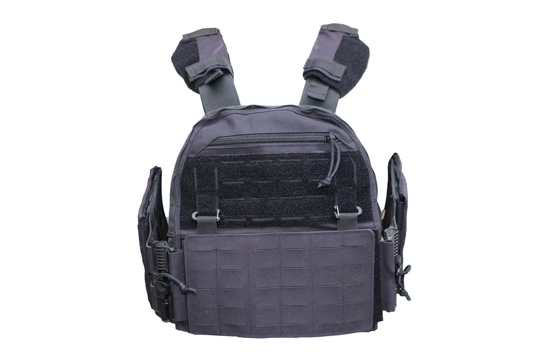 Плитоноска uaBronik Plate Carrier Light открытого типа панель Molle Черный (3577861)