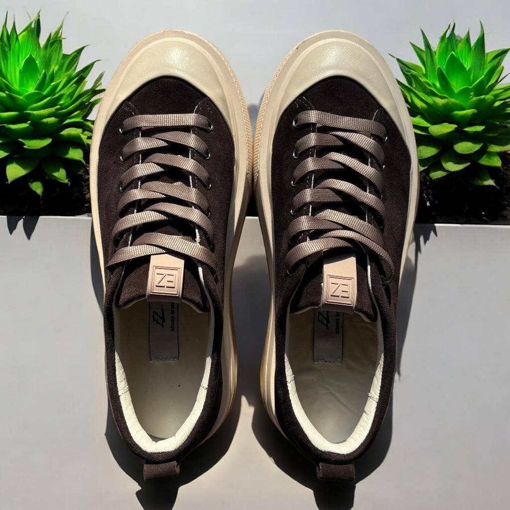 Кроссовки женские MARANDI из натуральной замши р. 37 Коричневый (Z-Shoko-37-коричневый) - фото 2 Кроссовки женские MARANDI из натуральной замши р. 37 Коричневый (Z-Shoko-37-коричневый) - фото 2