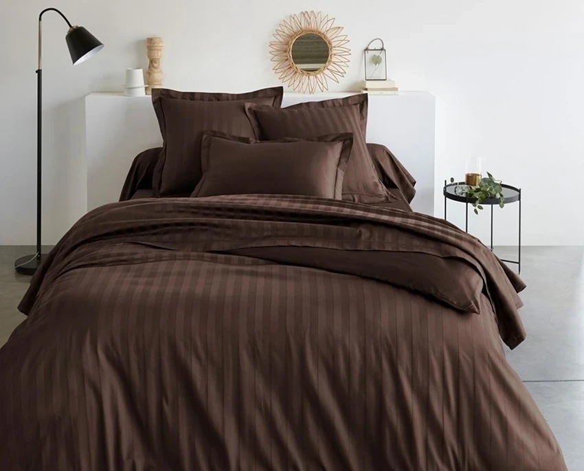 Комплект постельного белья TAG Tekstil LUXURY ST-1047 страйп-сатин полуторный (277012)