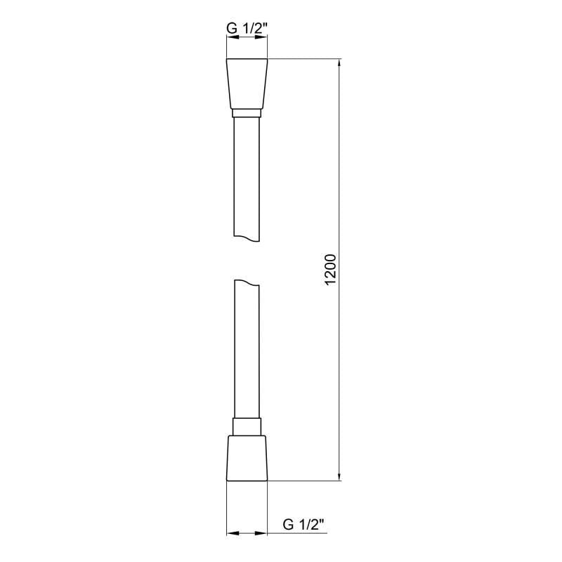 Душевой шланг Q-tap Hadice 1,2 м Черный (SD00049190) - фото 2