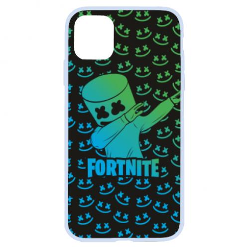 Чехол для iPhone 11 Marshmello Fortnite Dab Neon