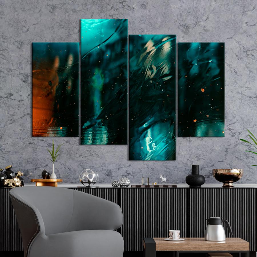 Картина Абстракция Волнение на поверхности воды 149x106 см (A944-4)