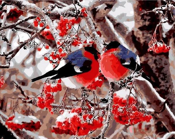Картина по номерам Mariposa Снегири 40x50 см (Q2087)