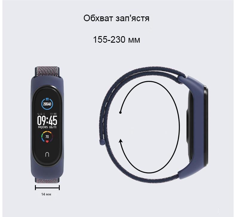 Ремешок MiJobs нейлоновый полупрозрачный для Xiaomi Mi Band 5/6 Черный/Красный (1036P) - фото 4 Ремешок MiJobs нейлоновый полупрозрачный для Xiaomi Mi Band 5/6 Черный/Красный (1036P) - фото 4