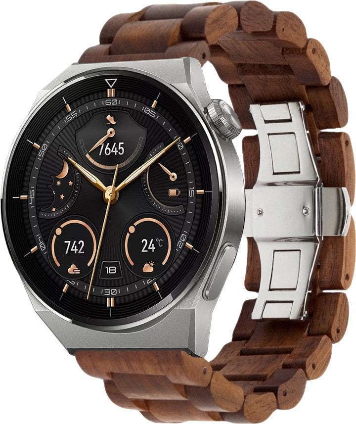 Ремешок деревянный WoodLock для Huawei Watch GT3 Pro 46 мм Brown (37308-30)
