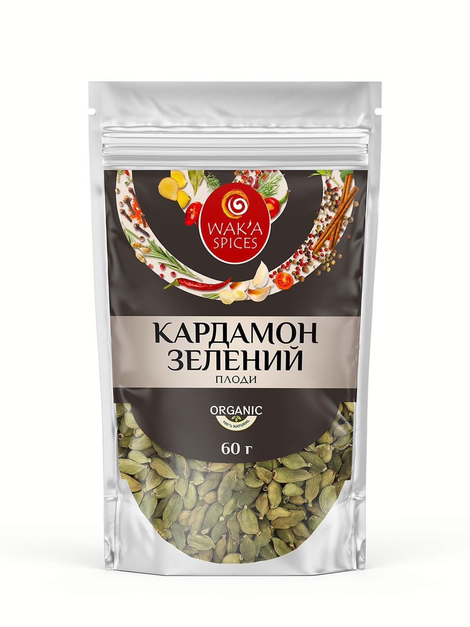 Кардамон зеленый плоды WAK`A Премиум 60 г (2250575920)
