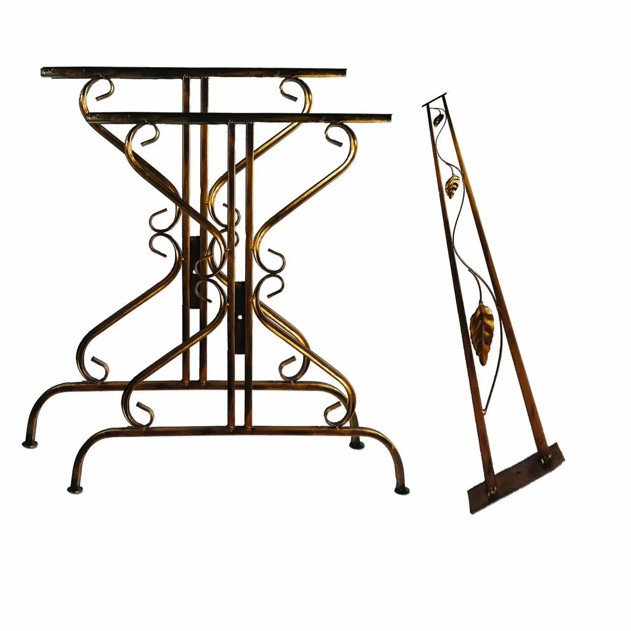 Кованые боковины для прямоугольного стола с перемычкой Хатинка металлические 73х69 см 2 шт. (CNT00012028)