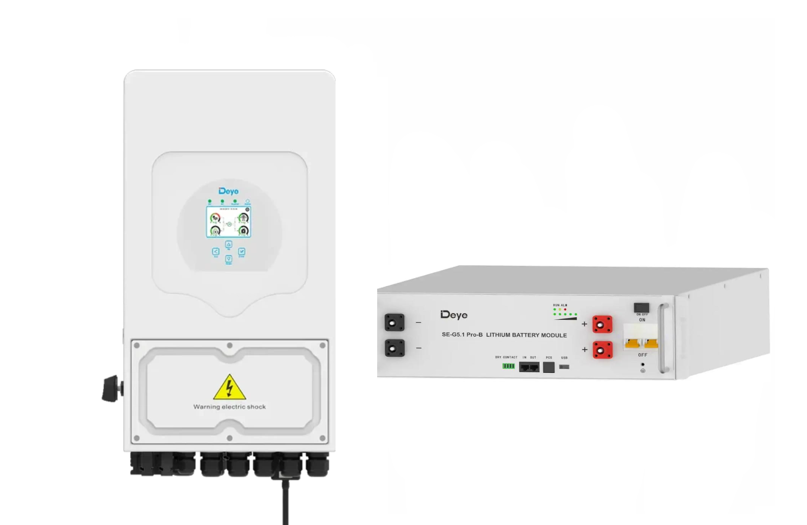 Инвертор гибридный Deye SUN-8K-SG05LP1-EU 8 кВт и батарея Deye SE-G5.1 Pro-B 5,12 кВт·ч White (17b248c8)