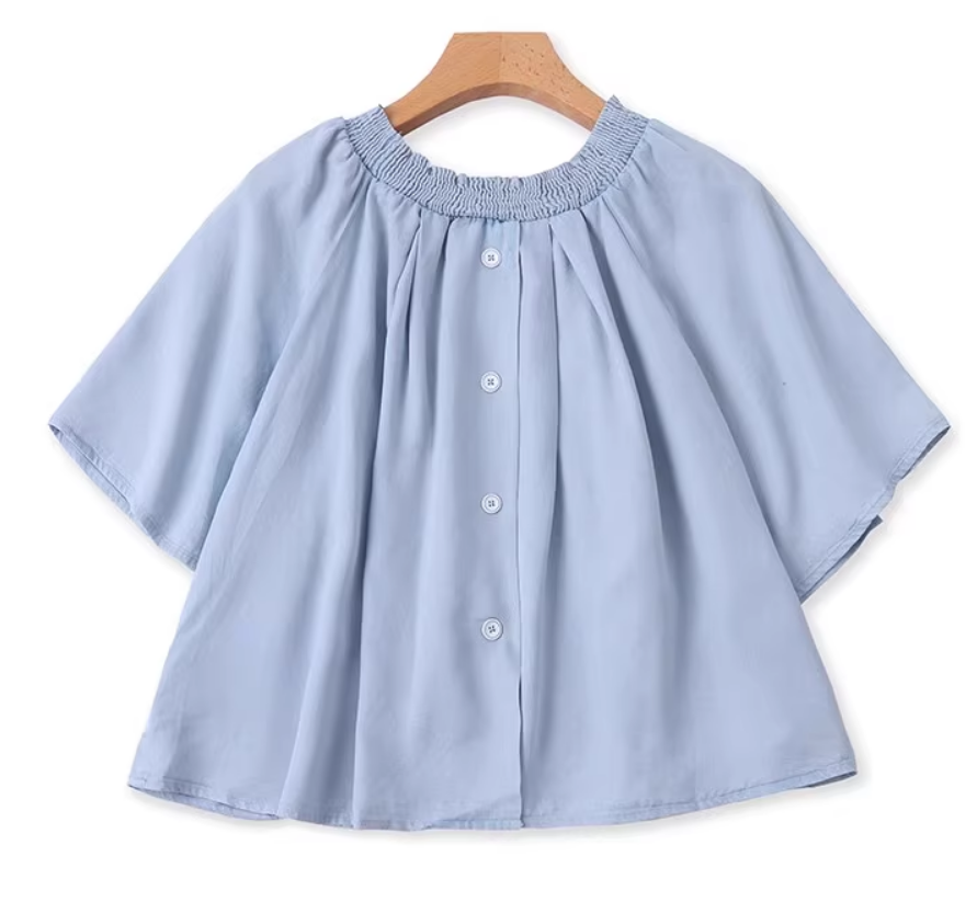 Блузка з відкритими плечима La Babite L Блакитний (40/165/88A)