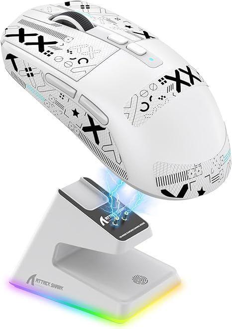 Компьютерная мышь attack shark X6 с зарядной станцией White (2222809411) - фото 2 Компьютерная мышь attack shark X6 с зарядной станцией White (2222809411) - фото 2