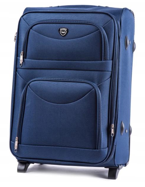 Валіза текстильна Wings 6802 M на 2 колесах Блакитний (CETKNWI6802MS2GOL) - фото 1
