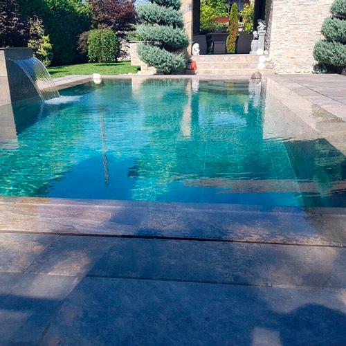 Плитка керамогранитная Rosa Gres Pietro Dark для бассейна 31х62,6х0,9 см - фото 2